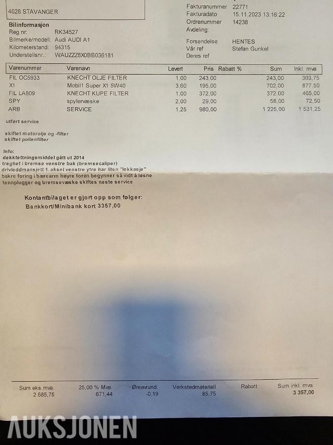 2011 Audi A1 1.2TSi 86HK MANUELL, 107000km