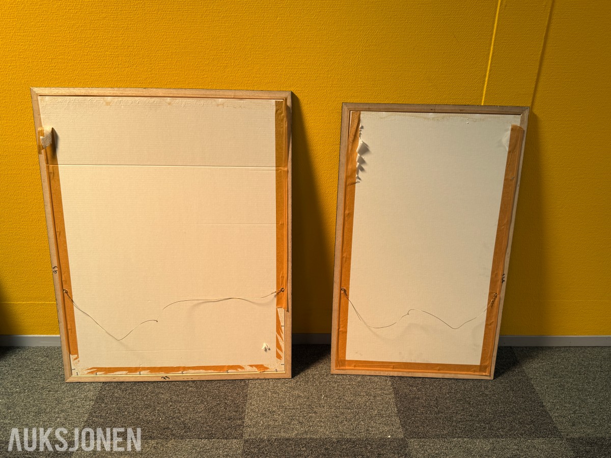 2 innrammede Victor Vasarely kunsttrykk – Sauzon og Idomin