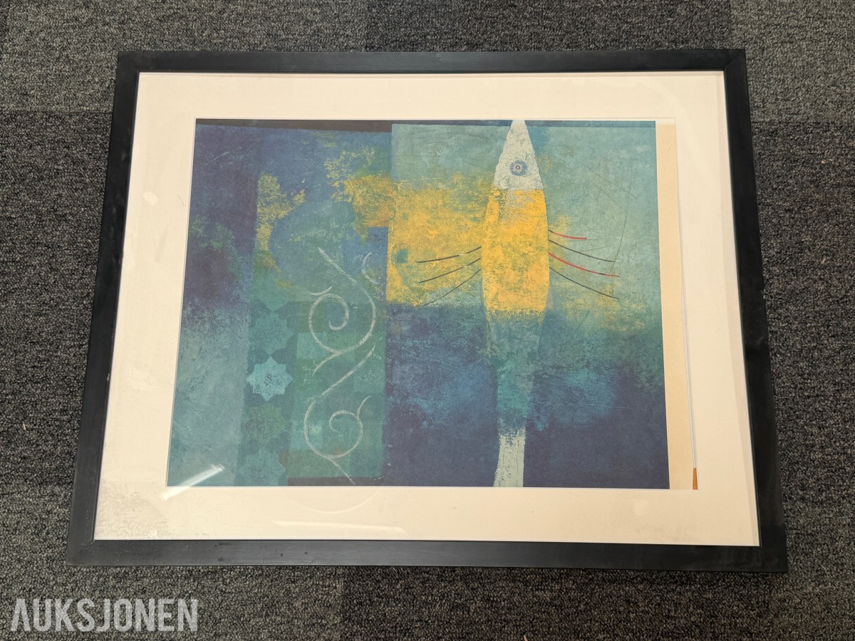 3 innrammede kunsttrykk av Astrid Heincke