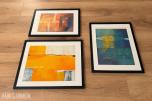 3 innrammede kunsttrykk av Astrid Heincke