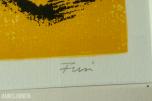 3 innrammede signerte serigrafier av Walter Fusi