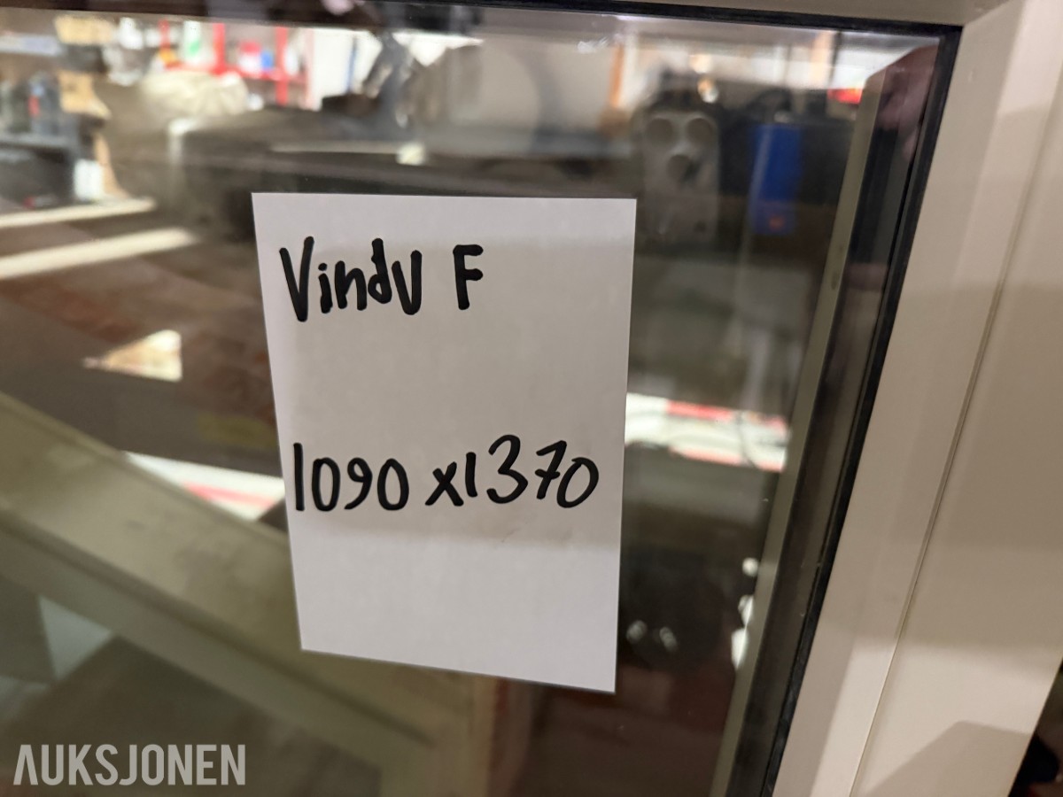 3 stk. Uldal vinduer / Fastkarm / Hvite / Nye! 