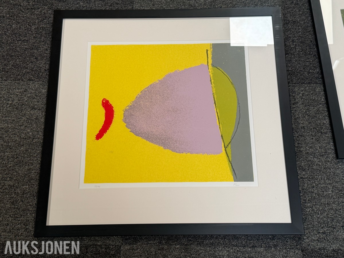 4 innrammede grafiske trykk av Walter Fusi