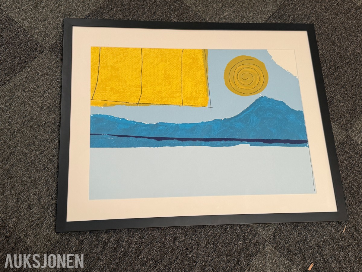 4 innrammede grafiske trykk av Walter Fusi