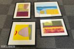 4 innrammede grafiske trykk av Walter Fusi