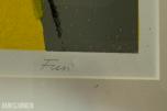 4 innrammede grafiske trykk av Walter Fusi