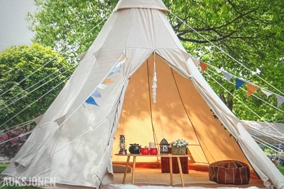 TIPI GLAMPINGTELT 500x500x350CM L/B/H.