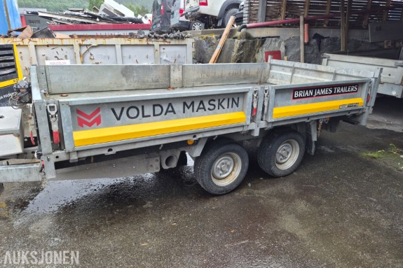 Brian james trailers Tipper 2 m/ kjørebruer og vinsj 3,5 tonner