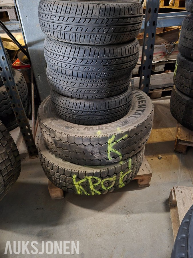 Ca 60 stk lastebil hjul med og uten felger