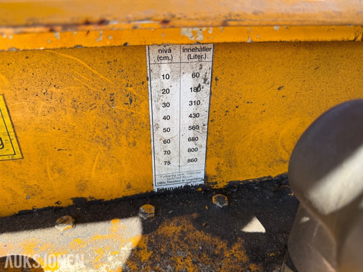 Sk dieseltank 1000 liter Tanken er full!