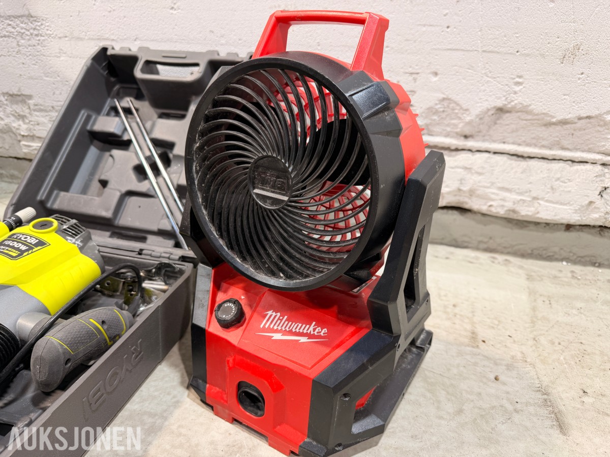 Parti med verktøy og tilbehør - Milwaukee, Ryobi og Skilsaw