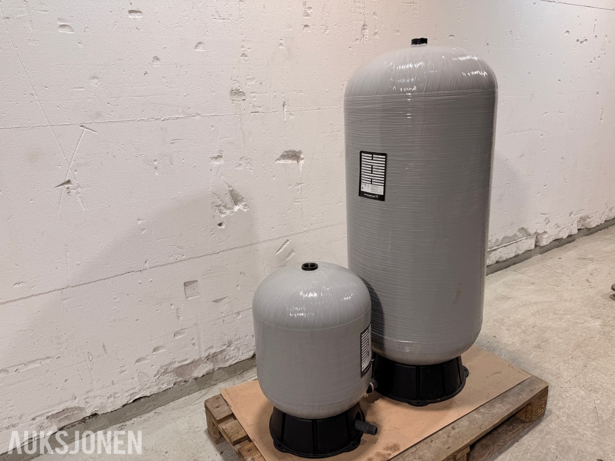 2 stk Grundfos GT-C trykktanker – 60 og 250 liter