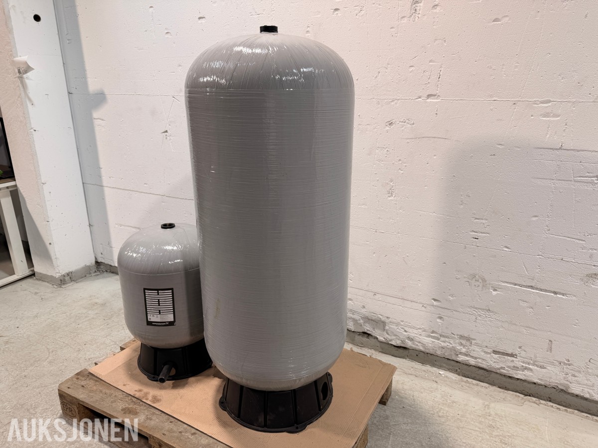 2 stk Grundfos GT-C trykktanker – 60 og 250 liter