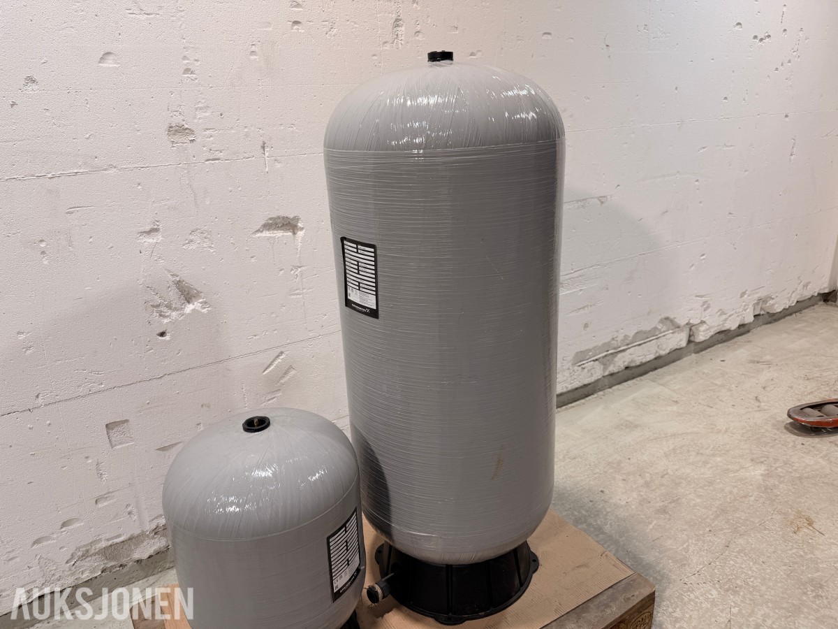 2 stk Grundfos GT-C trykktanker – 60 og 250 liter