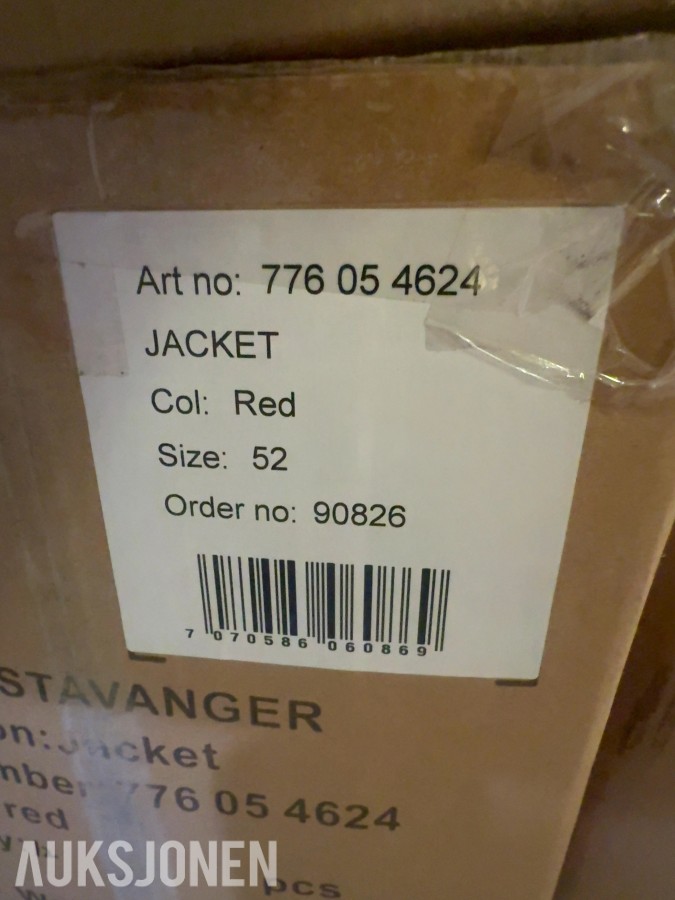 204 stk Wenaas Antiflame jakke rød