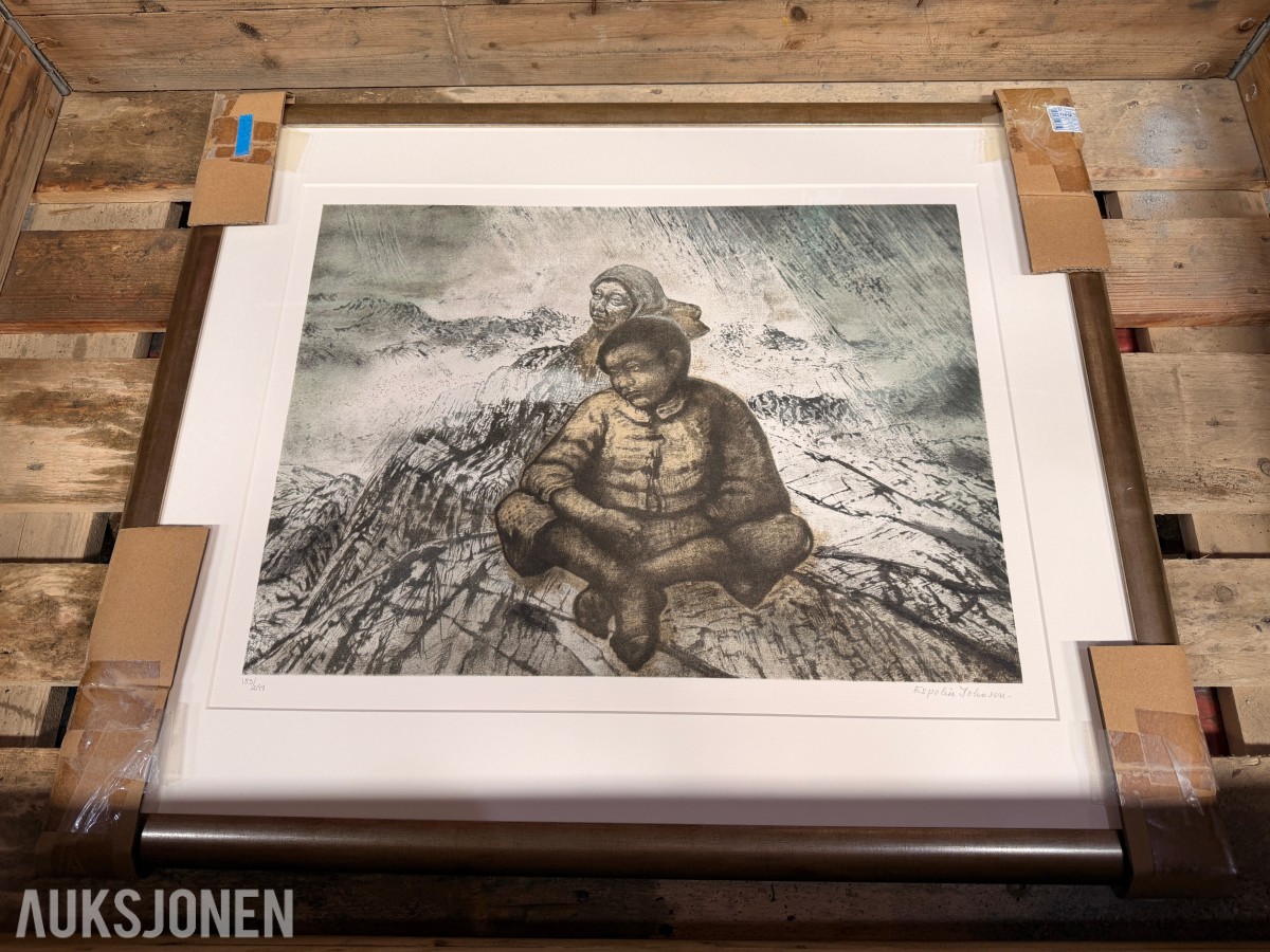 Espolin Johnson litografi «183/299» – innrammet originalgrafikk - INGEN MINSTEPRIS