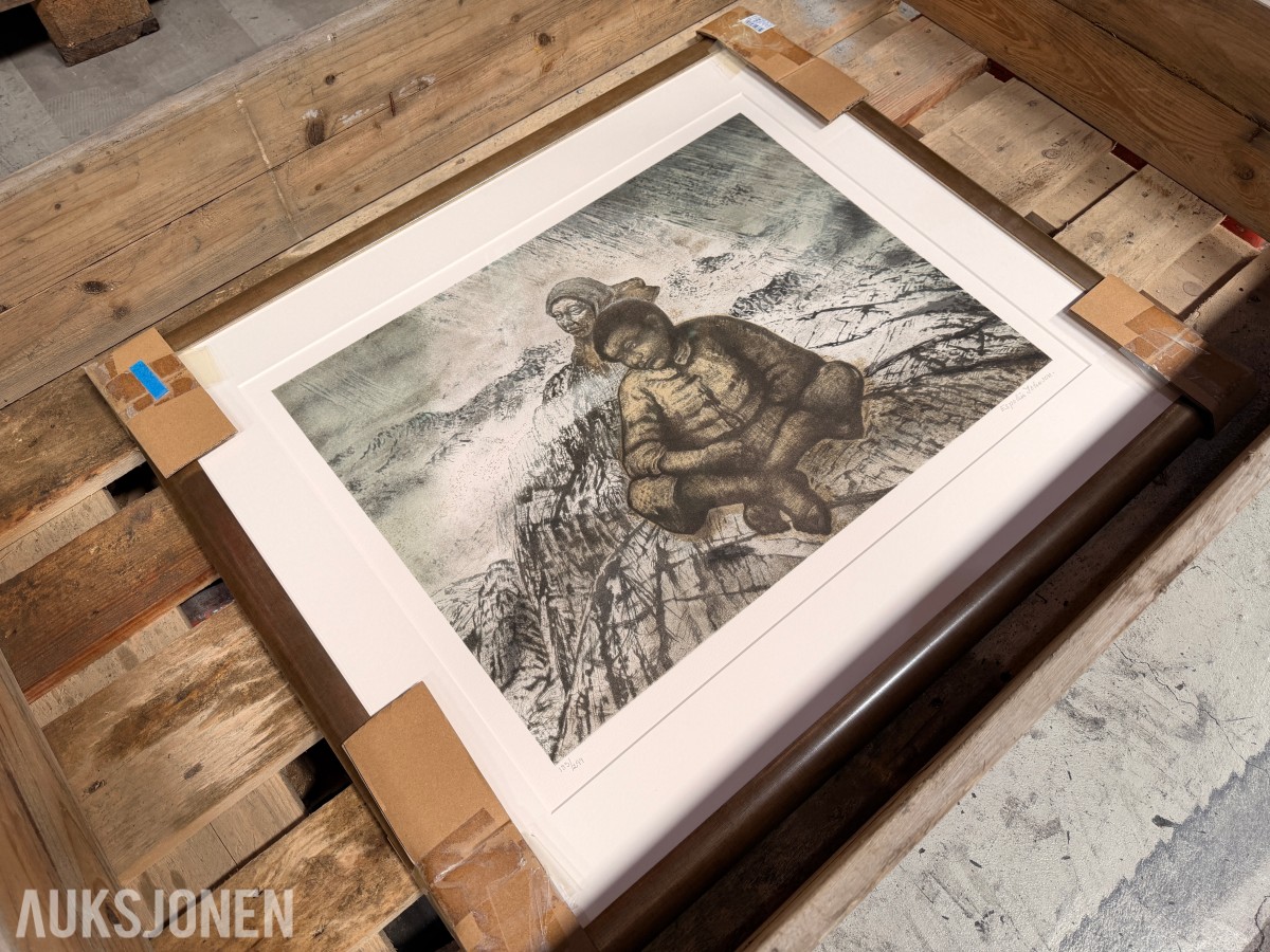 Espolin Johnson litografi «183/299» – innrammet originalgrafikk - INGEN MINSTEPRIS