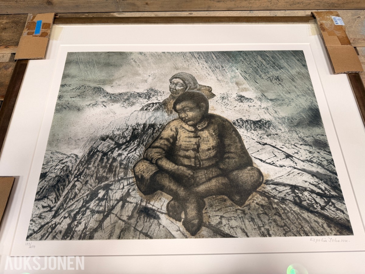 Espolin Johnson litografi «183/299» – innrammet originalgrafikk - INGEN MINSTEPRIS