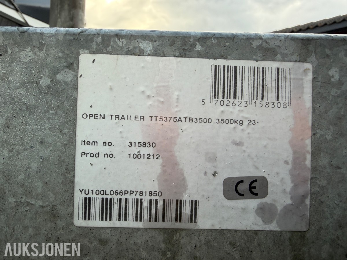 2024 Brenderup TT5375ATB 3500kg