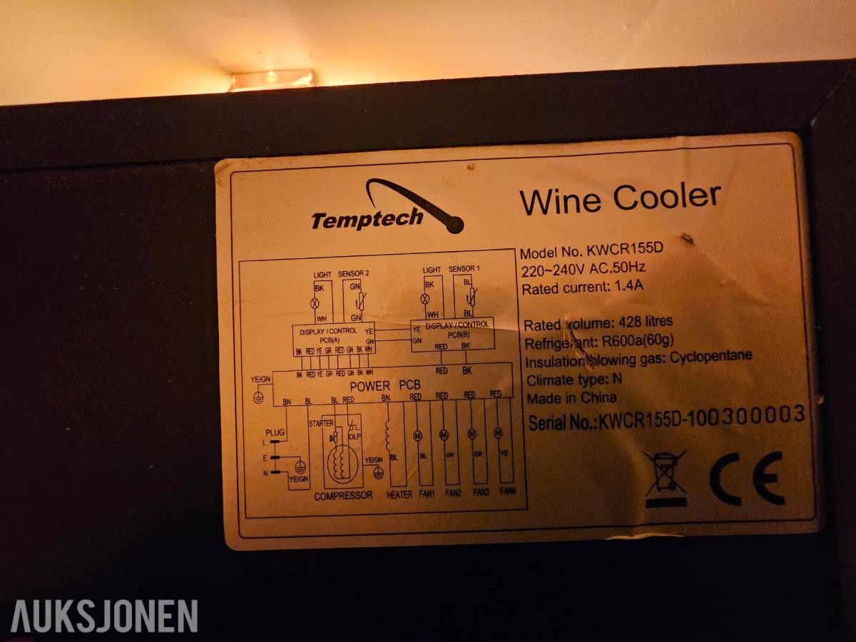 Vinskap Temptech med 2 soner