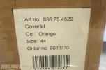 167 stk Univern Coverall orange - str 44/60/64