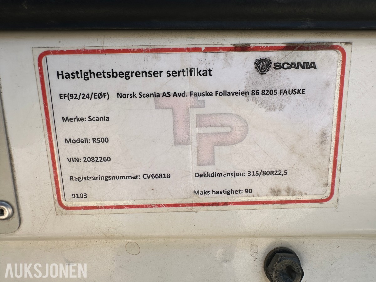 2012 - Scania R500 6x4 Tippbil