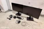 2 stk Lenovo ThinkVision 27 tommer QHD-skjermer med dokkingstasjoner
