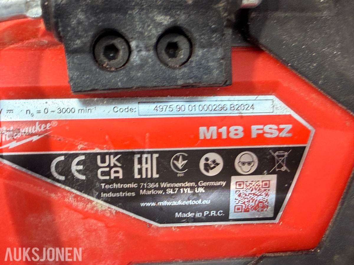 Milwaukee M18 elektroverktøy, batterier, verktøysett, redskaper og håndverktøy