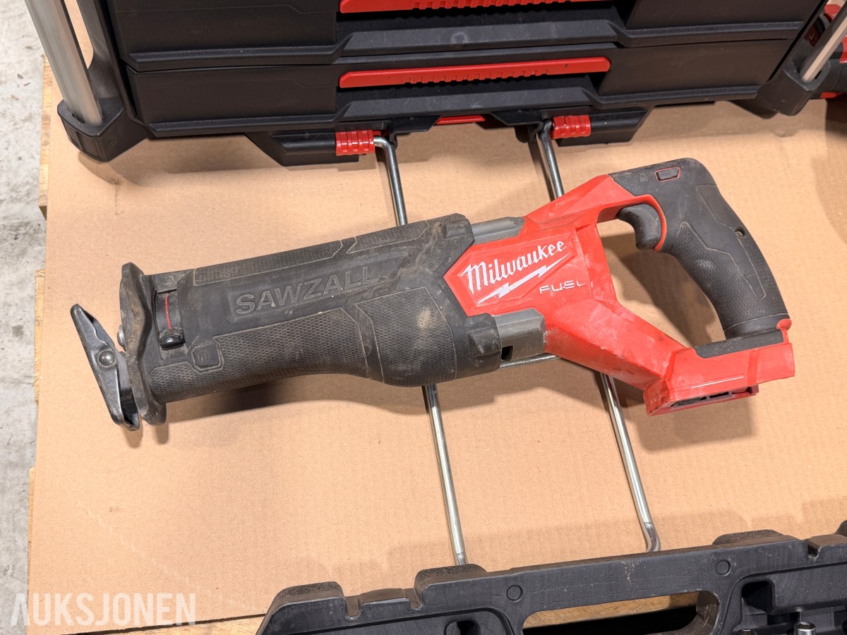 Milwaukee M18 elektroverktøy, batterier, verktøysett, redskaper og håndverktøy