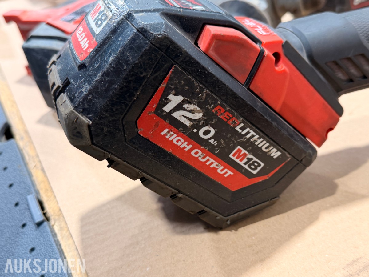 Milwaukee M18 elektroverktøy, batterier, verktøysett, redskaper og håndverktøy