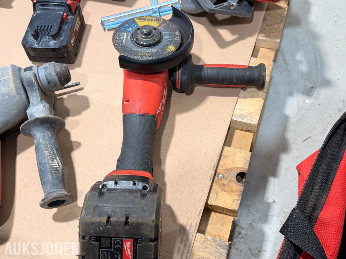 Milwaukee M18 elektroverktøy, batterier, verktøysett, redskaper og håndverktøy