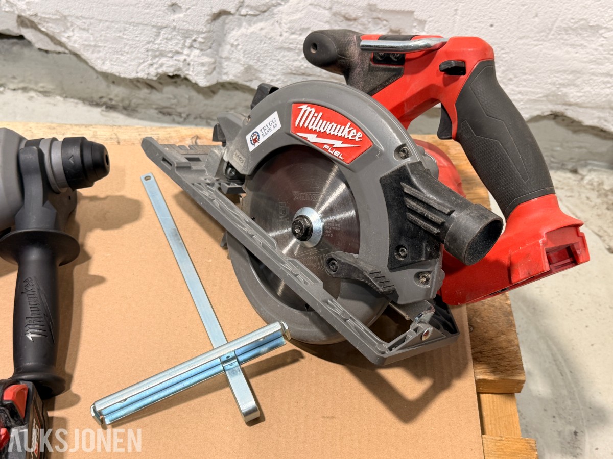Milwaukee M18 elektroverktøy, batterier, verktøysett, redskaper og håndverktøy