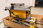 DeWalt DW745 bordsag med DE7400 arbeidsstativ og sagblader