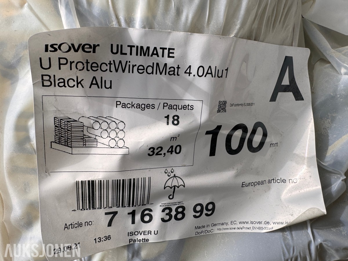 Isover Ultimate Isolasjon 50 mm + 80 mm + 100 mm