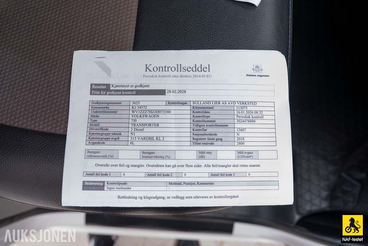 2018 Volkswagen Transporter 2,0 TDI 150hk Kort 4Motion