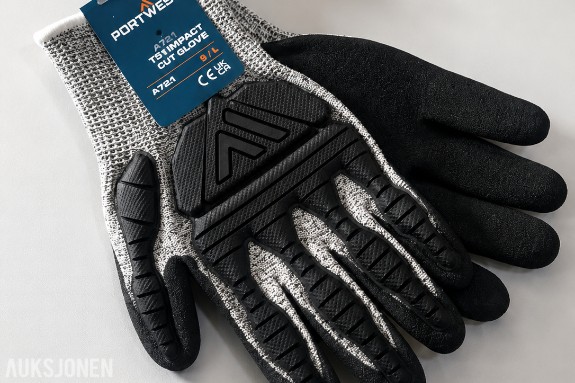 588 stk Arb.Handske - Portwest TPV Impact Cut Glove A723 grey/black