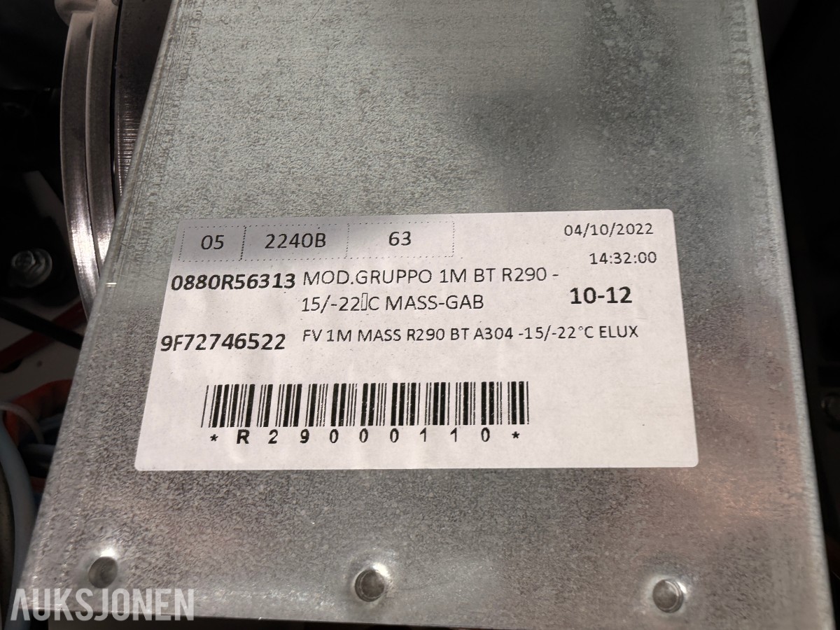 2022 Electrolux Professional fryseskap 670 L – Modell REX71FFH