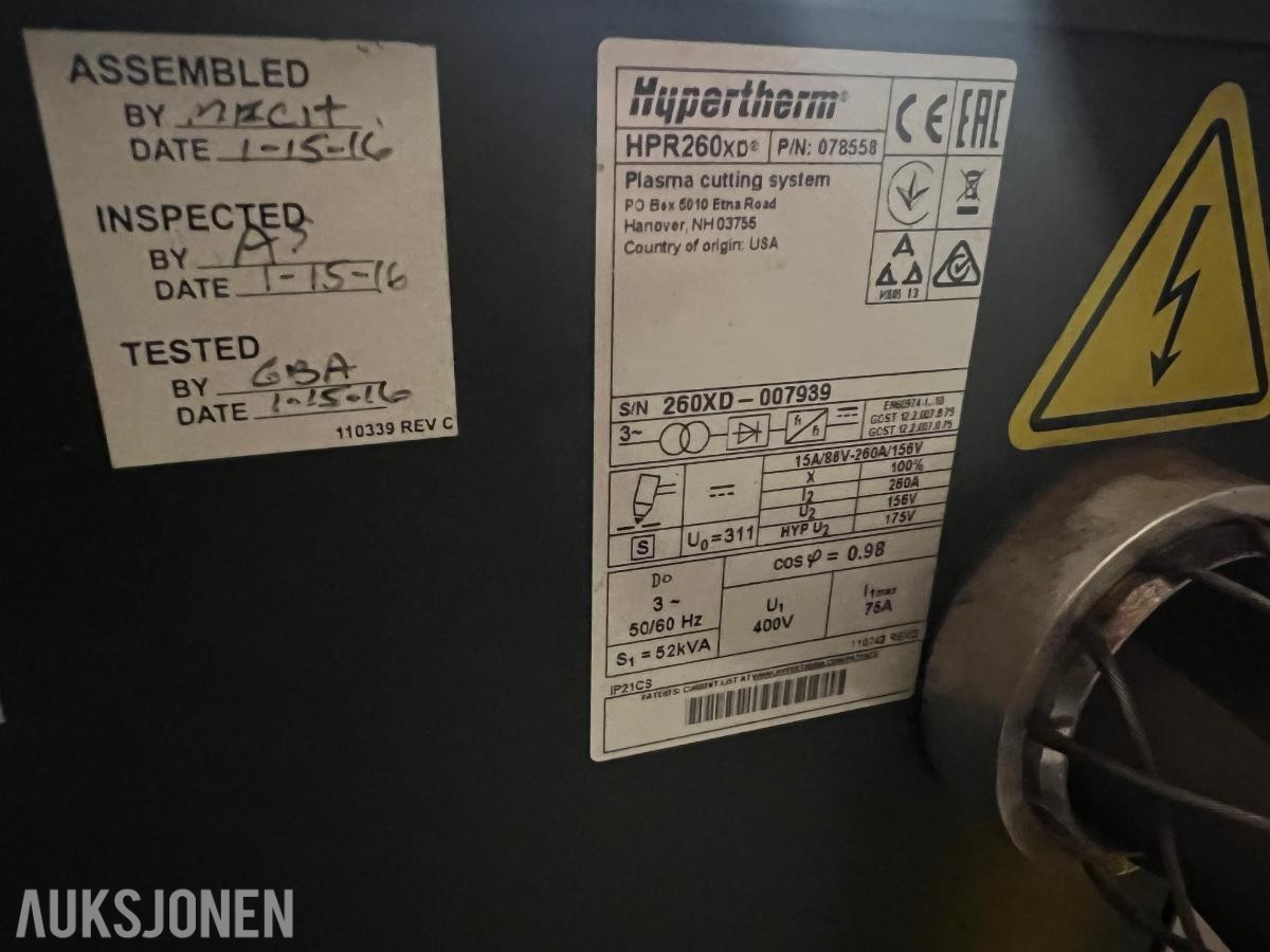 Baykal BPL-H 2506 plasma med 2500mmx6000mm skjærebord