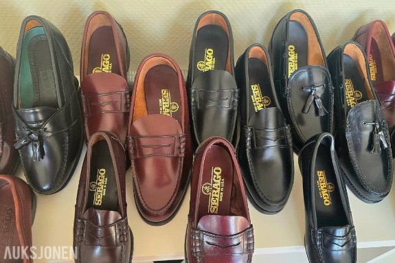 91 par håndsydde Sebago- og Timberland-sko • Alle produsert i USA • EU-størrelser 34–46