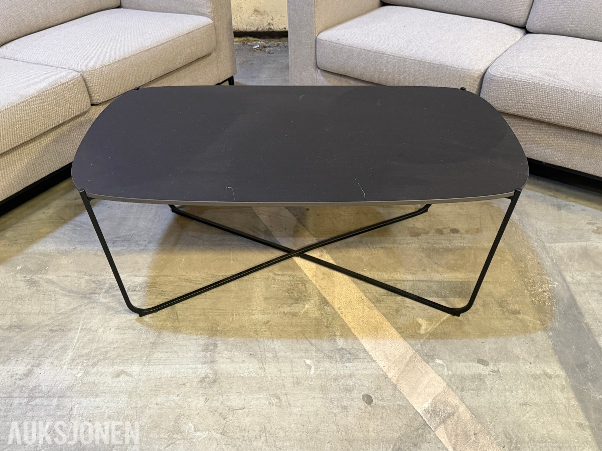 Sofagruppe med 2 stk 3-seters sofaer og salongbord