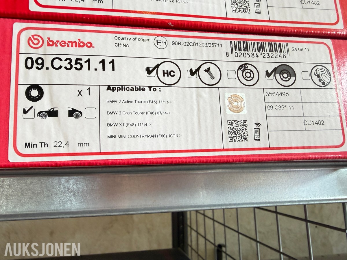 BMW – STORT VARELAGER MED NYE BREMSEDELER