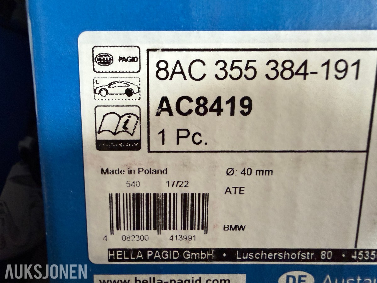 BMW – STORT VARELAGER MED NYE BREMSEDELER