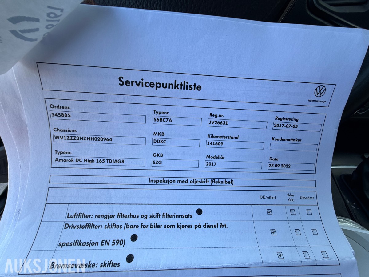 2017 Volkswagen AMAROK 3.0-224 D 4MOTION / Servicehistorikk / H.feste +++