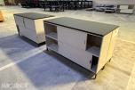 2 stk skjenker / oppbevaringsskap med skyvedører – 160 × 40 × 90 cm