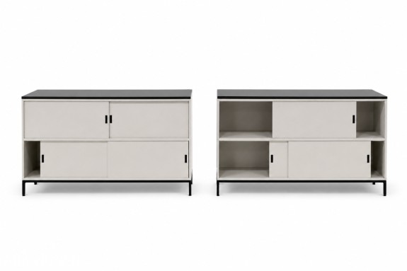 2 stk skjenker / oppbevaringsskap med skyvedører – 160 × 40 × 90 cm