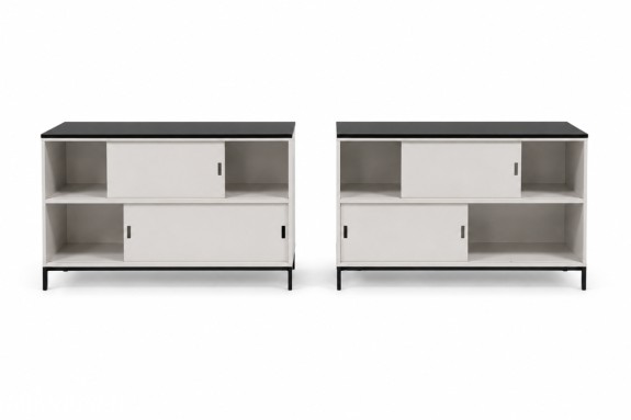 2 stk skjenker / oppbevaringsskap med skyvedører – 160 × 40 × 90 cm