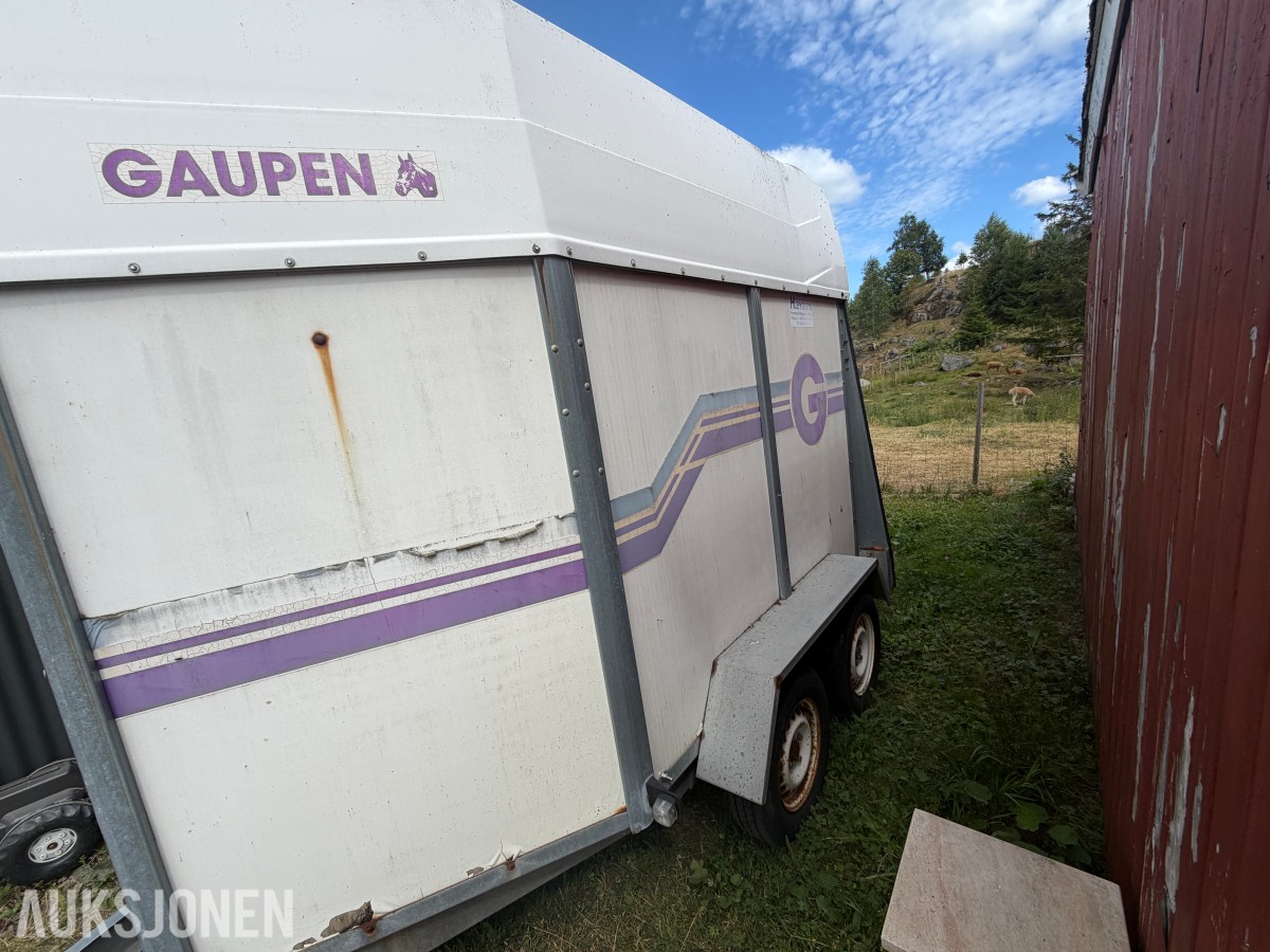 2001 GAUPEN HESTEHENGER / DYRETRANSPORT – 1 995 KG – TANDEM – SKILLEVEGG
