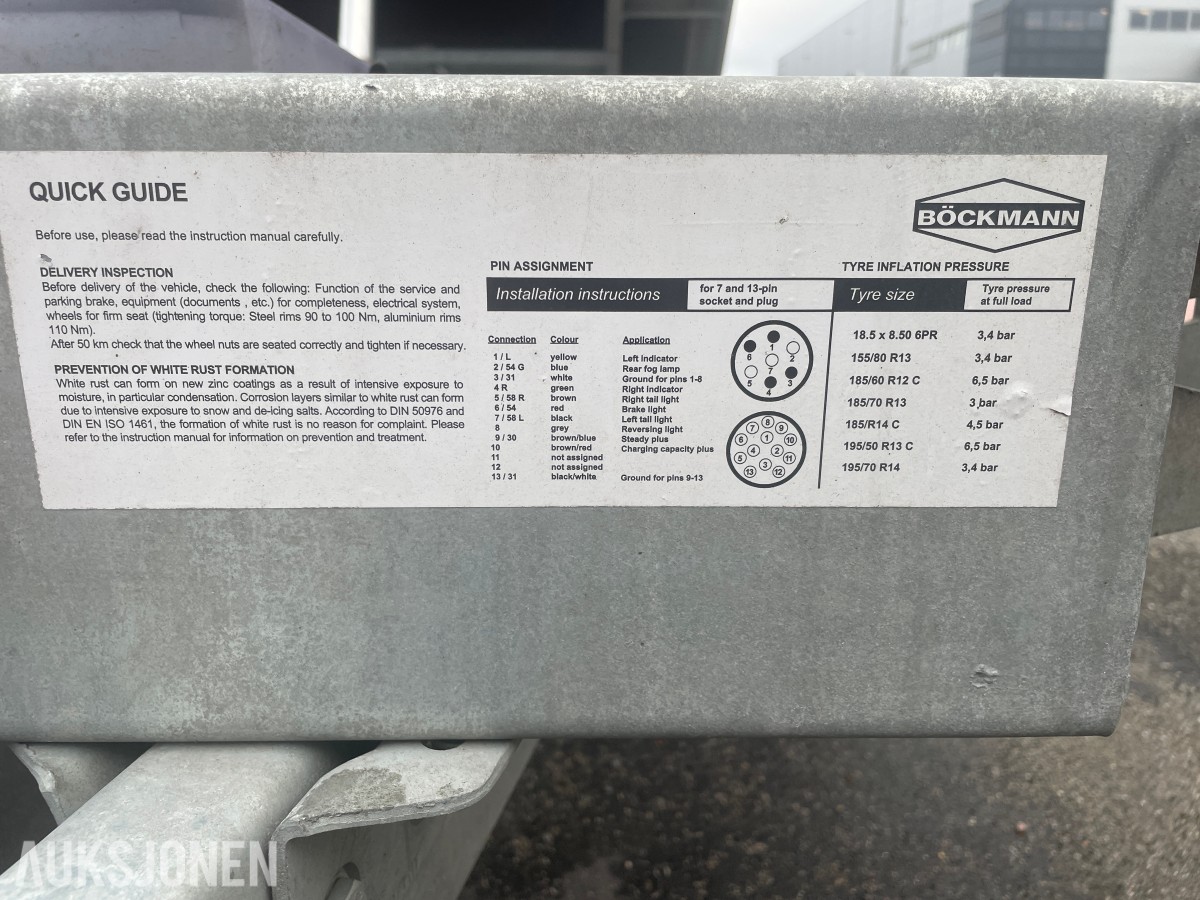 2025 Bockmann DK3218/350 3 veis tipphengerm/fjernkontroll