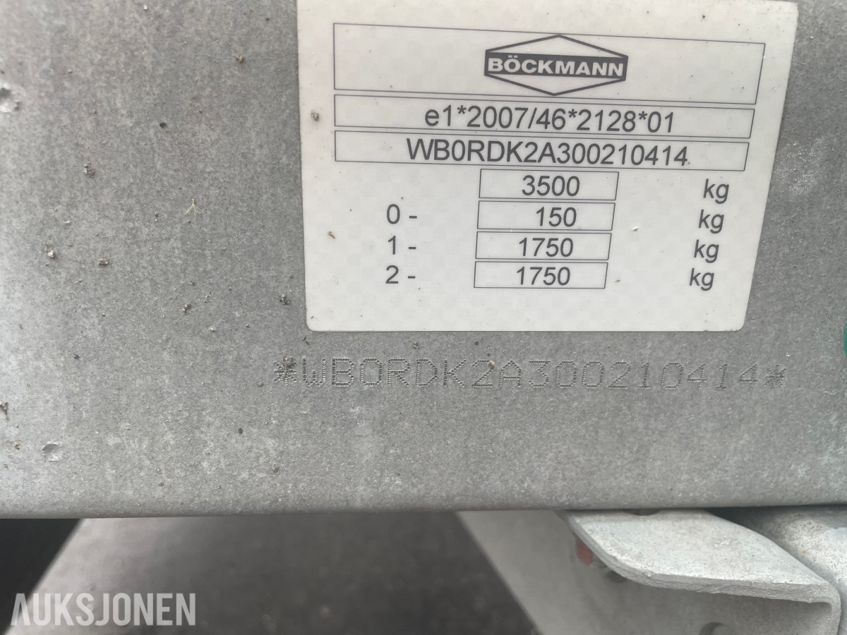 2025 Bockmann DK3218/350 3 veis tipphengerm/fjernkontroll