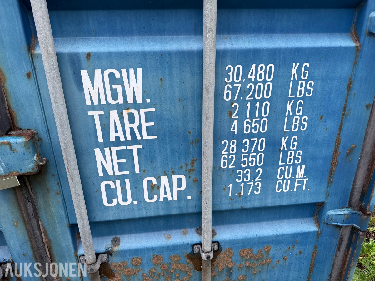 2011 - 20 fots container med containerramme
